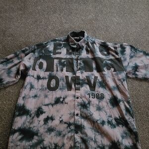 Mens Drip Hiphop Culture Long Sleeve Shirt Size XL street wear